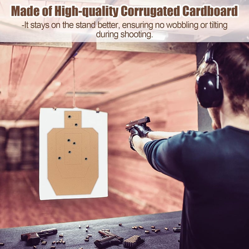 Acostop 30"x18" 2mm Thicken Cardboard Silhouette Shooting Targets - 20/30/50 Pcs Tactical Targets for Shooting Range Practice Competitions Self-Defense Training - Image 2